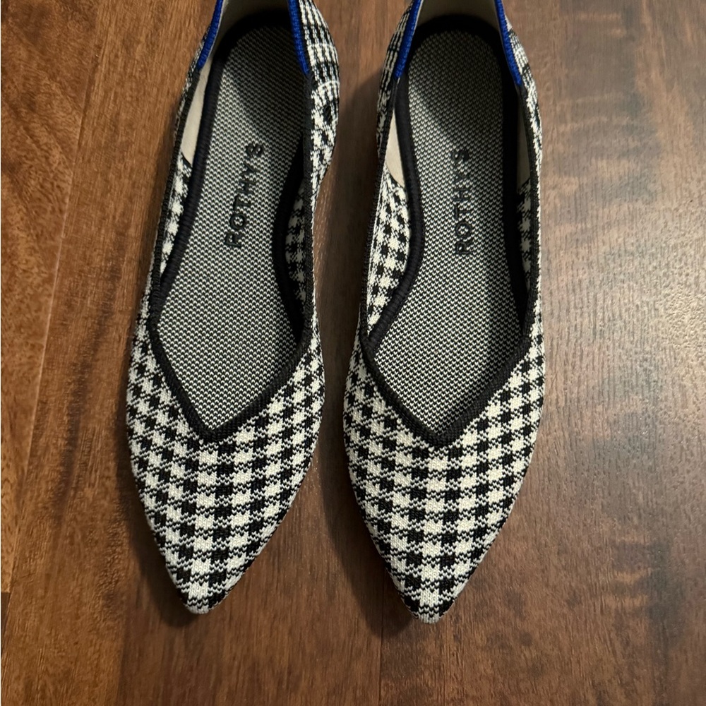 Rothy’s Black and White Houndstooth Women's Flats